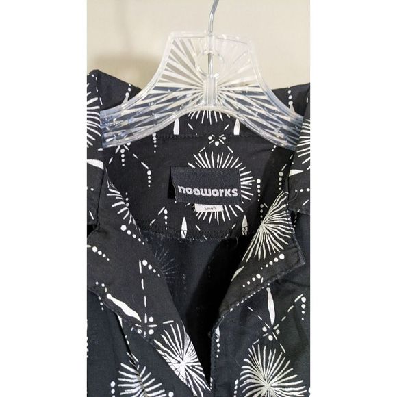 Size Small Nooworks Fireworks Black And White Burst Print Dress Retired Rare - Picture 5 of 14